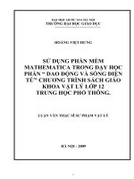 Sử dụng phần mềm mathematica trong dạy học phần  dao động và sóng điện từ  chương trình sách giáo khoa vật lí lớp 12 tru