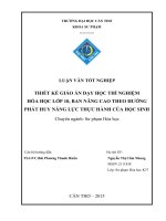 thiết kế giáo án dạy học thí nghiệm hóa học lớp 10, ban nâng cao theo hướng phát huy năng lực thực hành của học sinh 