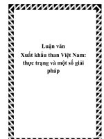 Luận văn xuất khẩu than việt nam  thực trạng và một số giải pháp