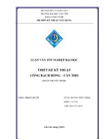 thiết kế kỹ thuật cống rạch rồng – cần thơ (phần thuyết minh)