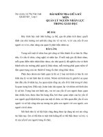 QUẢN LÝ NGUỒN NHÂN LỰC TRONG GIÁO DỤC