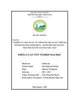NGHIÊN cứu một số yếu tố ẢNH HƯỞNG đến GIÁ đất TRÊN địa bàn PHƯỜNG PHAN ĐÌNH PHÙNG   THÀNH PHỐ THÁI NGUYÊN   TỈNH THÁI NGUYÊN GIAI đoạn 2012   2014