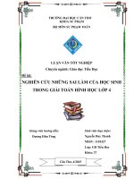 nghiên cứu những sai lầm của học sinh trong giải toán hình học lớp 4 