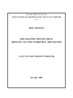 Đào tạo công nhân kỹ thuật theo yêu cầu công nghiệp hoá   hiện đại hoá   luận văn ths kinh tế  5 02 01 pdf