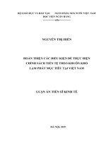 Hoàn thiện các điều kiện để thực hiện chính sách tiền tệ theo khuôn khổ lạm phát mục tiêu tại Việt Nam