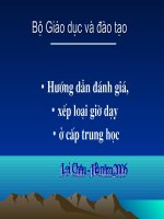 Hướng dẫn đánh giá giờ dạy ở bậc Trung học
