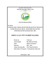 Đánh giá thực trạng chuyển nhượng quyền sử dụng đất tại phường quang trung , thành phố thái nguyên, tỉnh thái nguyên giai đoạn 2012   2014