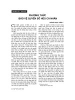 Báo cáo  phương thức bảo vệ quyền sở hữu cá nhân   