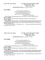 đề thi thử vào lớp 10 năm học 2011 2012