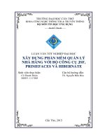 xây dựng phần mềm quản lý nhà hàng với bộ công cụ jsf, primefaces và hibernate 