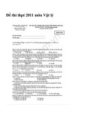 Đề thi thpt 2011 môn Vật lý