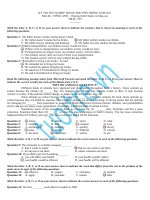 Đề bài và đáp án TNPTTH môn Toán  2011