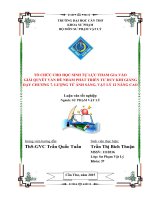 tổ chức cho học sinh tự lực tham gia vào giải quyết vấn đề nhằm phát triển tư duy khi giảng dạy chương 7  lượng tử ánh sáng, vật lý 12 nâng cao 