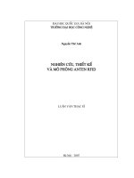 Nghiên cứu, thiết kế và mô phỏng anten rfid   luận văn ths  kỹ thuật điện tử viễn thông   2 07 00 pdf