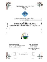 Hoạt động thị trường trái phiếu chính phủ ở việt nam 