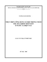 Thực hiện công bằng xã hội trong chăm sóc sức khoẻ nhân dân ở nước ta hiện nay   luận văn ths  triết học  60 22 85 pdf
