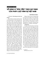 Báo cáo   về hành vi  rửa tiền  theo quy định của pháp luật hình sự việt nam  