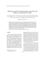 Tạp chí khoa học  biểu hiện gen mã hóa cho β galactosidase trong tế bào sinh dưỡng của vi khuẩn bacillus subtilis 