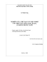 Nghiên cứu, chế tạo vật liệu ferit cấu trúc lục giác laxsr1 xfe12o19 có kích thước nano   luận văn ths  khoa học vật liệ