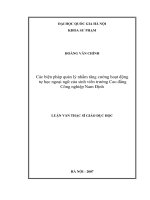Các biện pháp quản lý nhằm tăng cường hoạt động tự học ngoại ngữ của sinh viên trường cao đẳng công nghiệp nam định   lu
