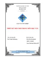 thiết kế trò chơi trong môn học vần 