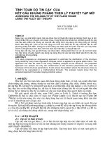 Báo cáo nghiên cứu khoa học   TÍNH TOÁN độ TIN cậy của kết cấu KHUNG PHẲNG THEO lý THUYẾT tập mờ  