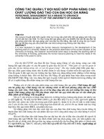 Báo cáo nghiên cứu khoa học   CÔNG TAC QUẢN lý đội NGŨ góp PHẦN NÂNG CAO CHẤT LƯỢNG đào tạo của đại học đà NẴNG  