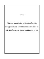 Tiểu luận  công tác xóa đói giảm nghèo cho đồng bào ở huyện miền núi a lưới tỉnh thừa thiên huế   từ giác độ tiếp cận củ