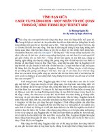 Tình bạn giữa  c mác và ph ăngghen – một nhân tố chủ quan trong sự hình thành học thuyết mác 