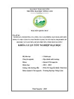 đánh giá ảnh hưởng của công tác giải phóng mặt bằng đến đời sống và việc làm của người dân tại dự án xây dựng trạm biến áp 220 trên 110kv xã nam tiến, huyện phổ yên, tỉnh thái nguyên 