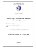 Nghiên cứu cơ chế lập lịch hiệu quả trong công nghệ mạng WIMAX  luận văn ths  công nghệ thông tin pdf