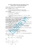 Giải đề thi TN 2011 môn Toán