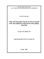 Phát triển làng nghề ở huyện từ liêm trong tiến trình công nghiệp hoá, hiện đại hoá nông nghiệp, nông thôn   luận văn th