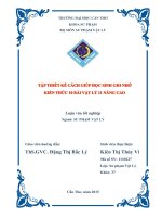 tập thiết kế cách giúp học sinh ghi nhớ kiến thức lớp 10 bài tập vật lý 11 nâng cao 