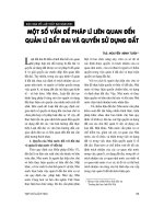 Báo cáo     một số vấn đề pháp lí liên quan đến quản lí đất đai và quyền sử dụng đất   