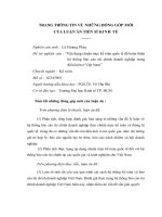 Những đóng góp mới của luận án tiến sĩ kinh tế  vận dụng chuẩn mực kế toán quốc tế để hoàn thiện hệ thống báo cáo tài chính doanh nghiệp trong điều kiện ở việt nam 