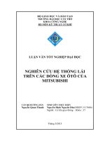 nghiên cứu hệ thống lái trên các dòng xe ôtô của mitsubishi 