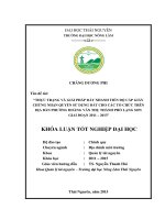 Thực trạng và giải pháp đẩy nhanh tiến độ cấp giấy chứng nhận quyền sử dụng đất cho các tổ chức trên địa bàn phường hoàng văn thụ, thành phố lạng sơn giai đoạn 2011 – 2013
