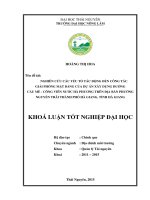 Nghiên cứu các yếu tố tác động đến công tác giải phóng mặt bằng của dự án xây dựng đường cầu mè – công viên nước hà phương trên địa bàn phường nguyễn trãi thành phố hà giang, tỉnh hà giang