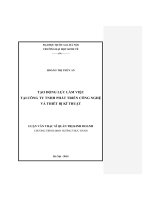 Tạo động lực làm việc tại công ty TNHH phát triển công nghệ và thiết bị kỹ thuật   luận văn ths  kinh doanh và quản lý