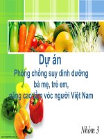 Phòng chống suy dinh dưỡng bà mẹ, trẻ em, nâng cao tầm vóc người việt nam
