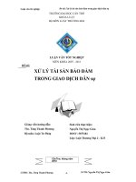 Xử lý tài sản bảo đảm trong giao dịch dân sự 