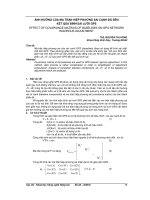 Báo cáo khoa học  ảnh hưởng của ma trận hiệp phương sau cạnh đo đến kết quả bình phương sai lưới GPS 