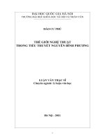 Thế giới nghệ thuật trong tiểu thuyết nguyễn bình phương  luận văn ths  văn học  60 22 32 pdf