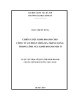 Chiến lược kinh doanh cho công ty cổ phần sông đà   thăng long trong lĩnh vực kinh doanh nhà ở   luận văn ths  kinh doanh và quản lý  60 34 05 doc