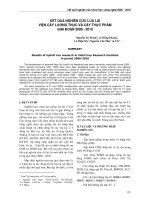 Báo cáo nghiên cứu khoa học công nghệ  kết quả nghiên cứu lúa lai viện cây lương thực và cây thực phẩm giai đoạn 2006   2010 