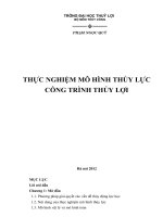 Thực nghiệm mô hình thủy lực