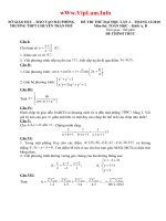 Đề và đáp án thi thử ĐH số 4