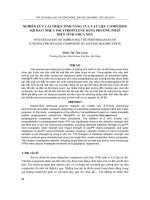 Báo cáo nghiên cứu khoa học     NGHIÊN cứu cải THIỆN TÍNH NĂNG của vật LIỆU COMPOSITE sợi ĐAY  NHỰA POLYPROPYLENE BẰNG PHƯƠNG PHÁP BIẾN TÍNH NHỰA nền  