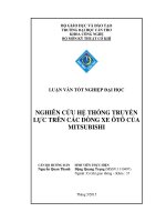Nghiên cứu hệ thống truyền lực trên các dòng xe ô tô của mitsubishi 